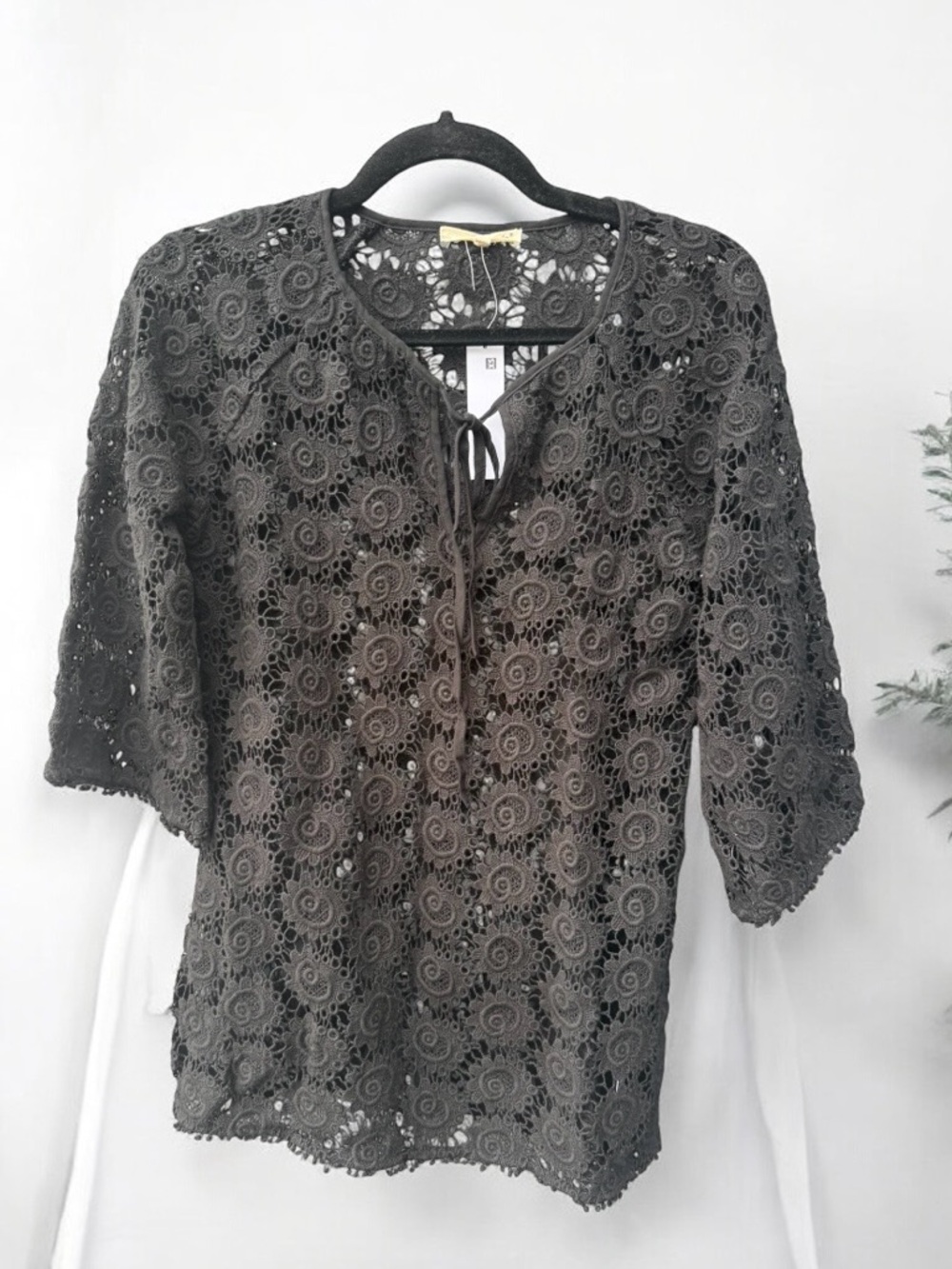 LA Made NWT Open Knit Crochet Top XS